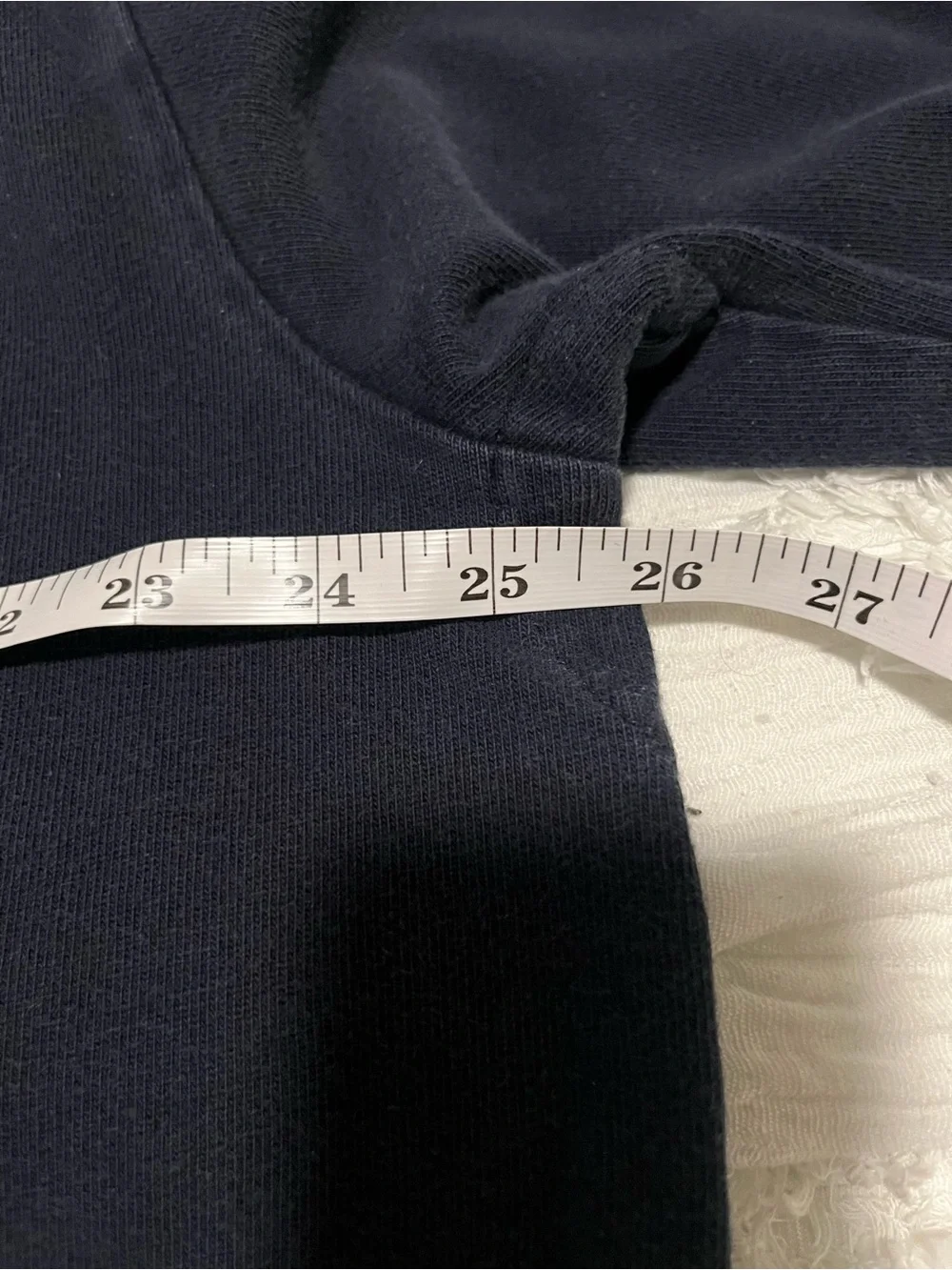 J. Crew Navy Long-Sleeve Rugby Shirt with White Collar